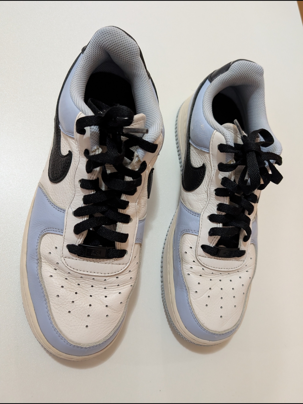 Nike Air Force 1 Low - White with Light Blue and Black